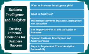 Business Intelligence and Analytics